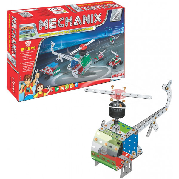 Фото - Металевий конструктор ZEPHYR "MECHANIX" №2 (170 елм./15 моделей) (1004) Фото - Металевий конструктор ZEPHYR "MECHANIX" №2 (170 елм./15 моделей) (1004)