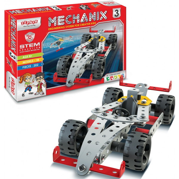 Фото - Металевий конструктор ZEPHYR "MECHANIX" №3 (202 елм./18 моделей) (1005)