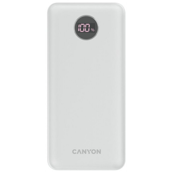 Фото - Батарея мобільна Canyon PB-2002 20000mAh PD White (CNE-CPB2002W)