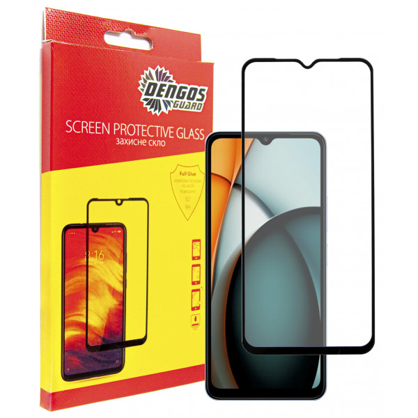 Фото - Захисне скло для смартфону DENGOS for Xiaomi Redmi A3 Black Full Glue (TGFG-349)