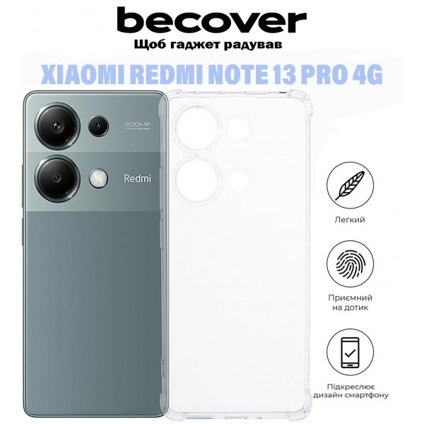 Фото - Чехол для смартфона BeCover Anti-Shock for Xiaomi Redmi Note 13 Pro 4G Clear (710861)