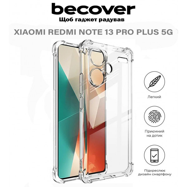 Фото - Чохол для смартфону BeCover Anti-Shock for Xiaomi Redmi Note 13 Pro Plus 5G Clear (710648)