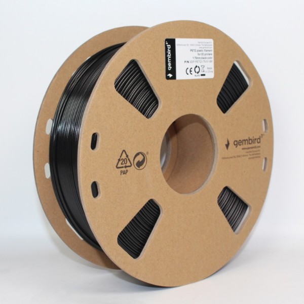 Фото - Нитка для PETG-картриджа Gembird 3DP-PETG1.75-01-BK