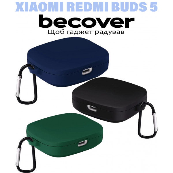 Фото - Чохол для навушників BeCover Silicon for Xiaomi Redmi Buds 5 Dark Green (710958)