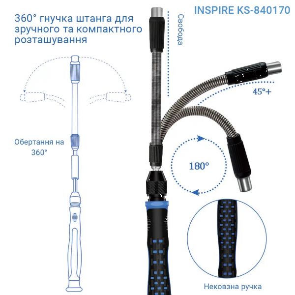 Фото - Викрутка зі змінними бітами INSPIRE KS-840170 170 в 1