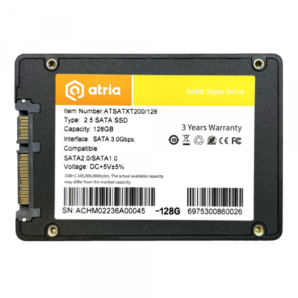 Фото - SSD-накопитель внутренний ATRIA 128GB XT200 G2 SATA 3.0 (ATSATXT200/128)