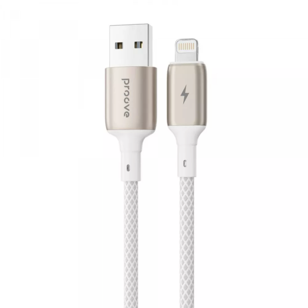 Фото - Кабель Proove Dense Metal Lightning 2.4A 1m White (CCDM20001102)