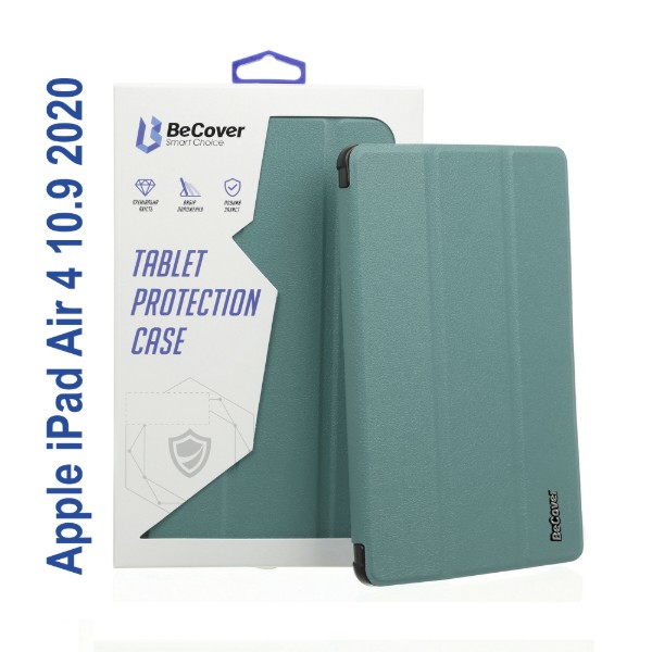 Фото - Чехол для планшета BeCover Soft Edge с креплением Apple Pencil for Apple iPad Air 4 10.9 2020/2021 Dark Green (706818)