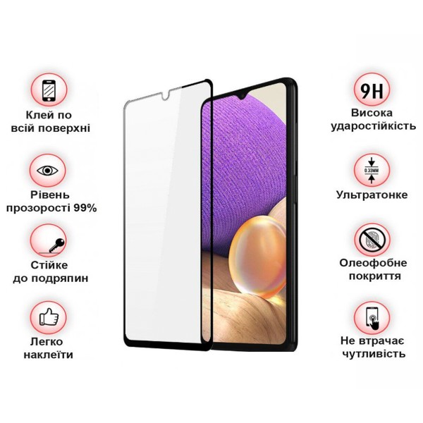 Фото - Захисне скло для смартфону BeCover for Samsung Galaxy A32 5G SM-A326 Black (708251)