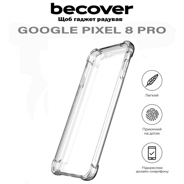 Фото - Чехол для смартфона BeCover Anti-Shock for Google Pixel 8 Pro Clear (710598)