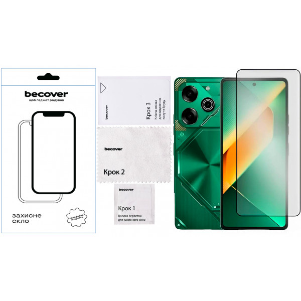 Фото - Захисне скло для смартфону BeCover for Tecno POVA 6 Neo (LI6) Black (711581)