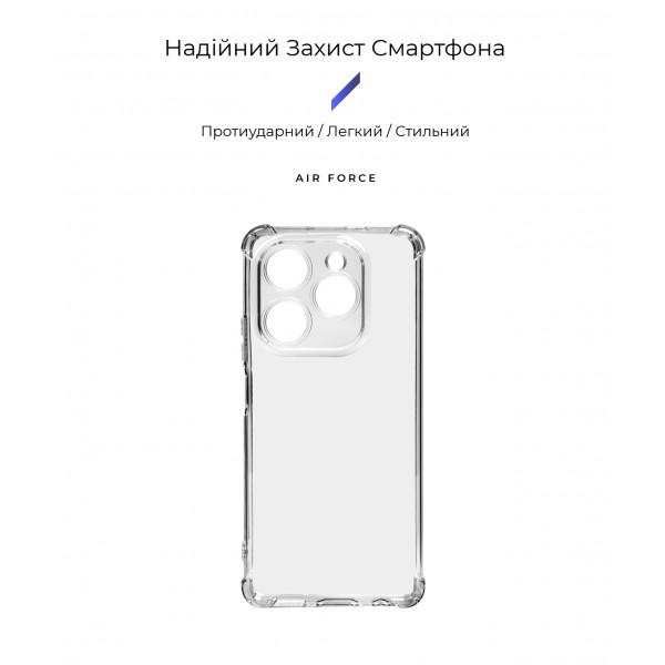 Фото - Чохол для смартфону Armorstandart Air Force for Tecno Spark 20 Pro (KJ6) Camera cover Clear (ARM74394)