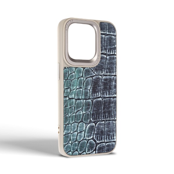 Фото - Чохол для смартфону Harder Glamorous Croco for Apple iPhone 14 Pro Grey Green (ARM76769)