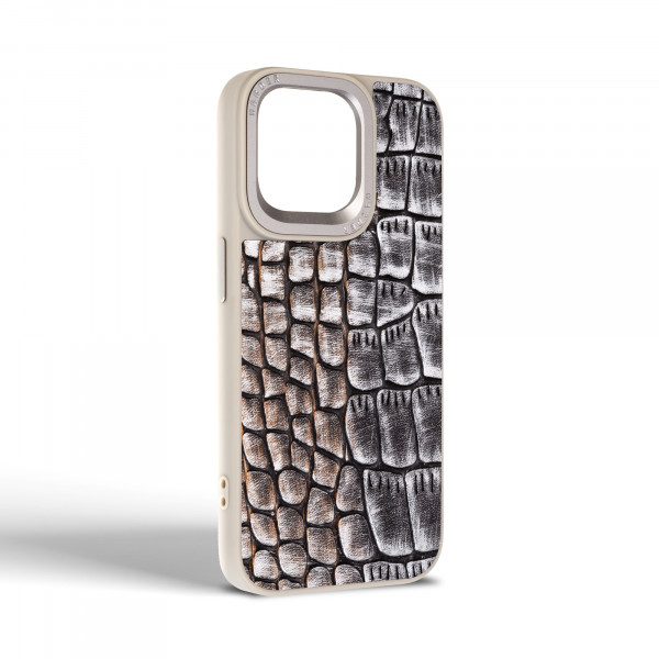 Фото - Чехол для смартфона Harder Glamorous Croco for Apple iPhone 14 Pro Max Grey Gold (ARM76774)
