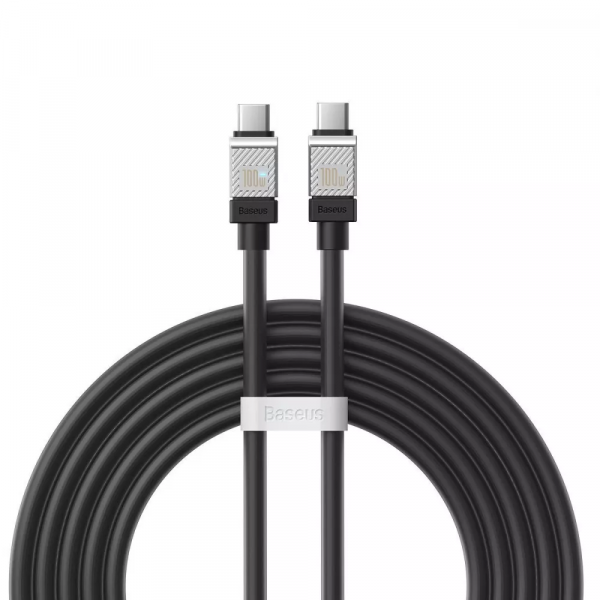 Фото - Кабель синхронізації даних Baseus CoolPlay Series Type-C to Type-C 100W 2 m Black (CAKW000301)