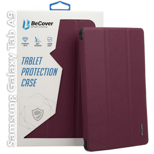 Фото - Чохол для планшету BeCover Smart Case for Samsung Galaxy Tab A9 SM-X115 8.7" Red Wine (709911)
