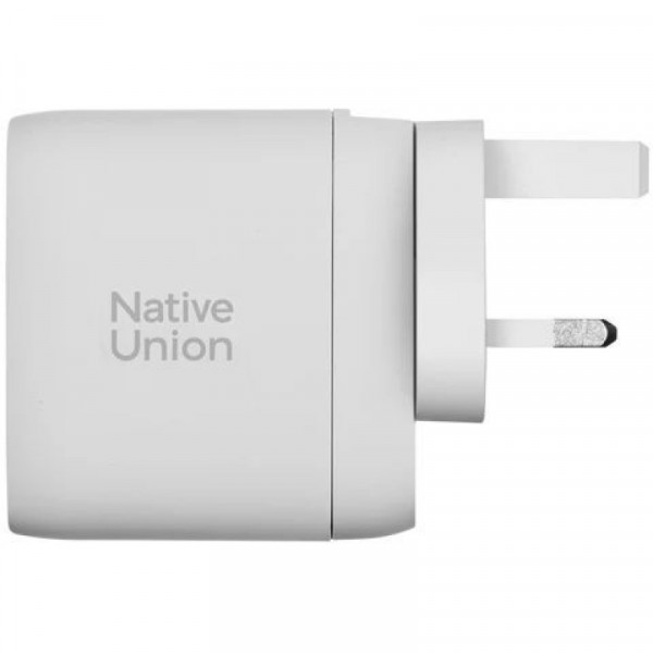 Фото - Мережевий зарядний пристрій Native Union Fast GaN Charger PD 67W 3 Ports White (FAST-PD67-WHT-2CA)