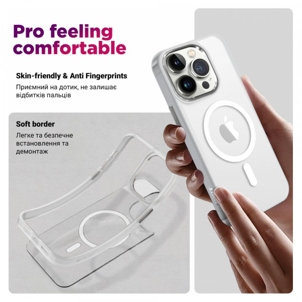 Фото - Чохол для смартфону Armorstandart Unit MagSafe for Samsung S24 Ultra Matte Clear Silver (ARM74869)