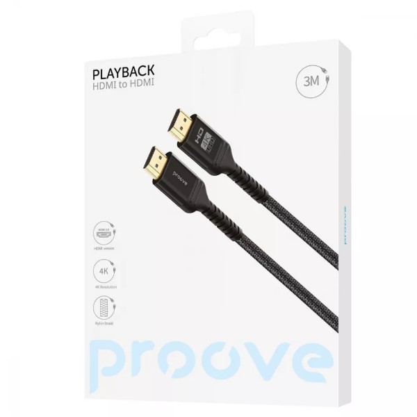 Фото - Кабель HDMI Proove PlayBack HDMI to HDMI 3м Black (DCP320003601)
