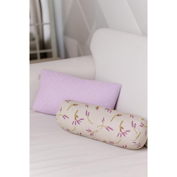 Фото - Подушка декоративна Прованс валік Лаванда 40х15 см (036234)