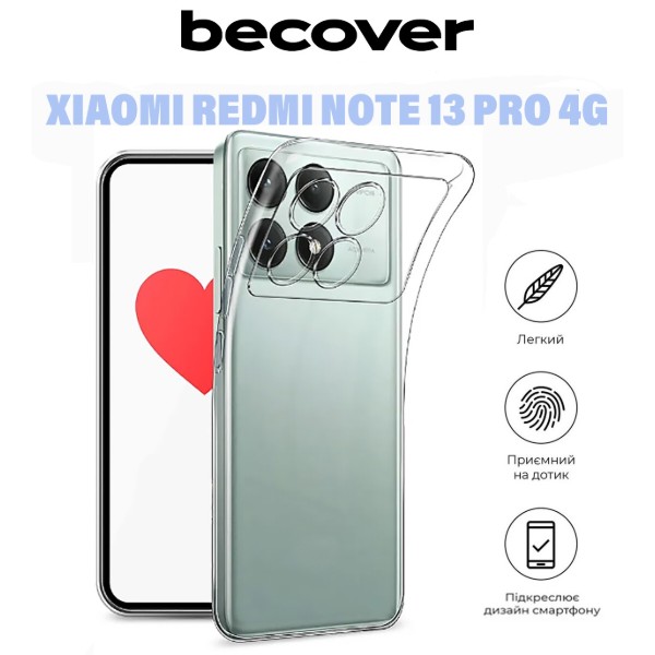 Фото - Чехол для смартфона BeCover for Xiaomi Redmi Note 13 Pro 4G Transparancy (710914)