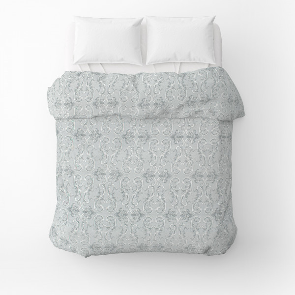 Фото - Підковдра двоспальна Home Line 175х215 Завитки сірий (181398) Фото - Підковдра двоспальна Home Line 175х215 Завитки сірий (181398)