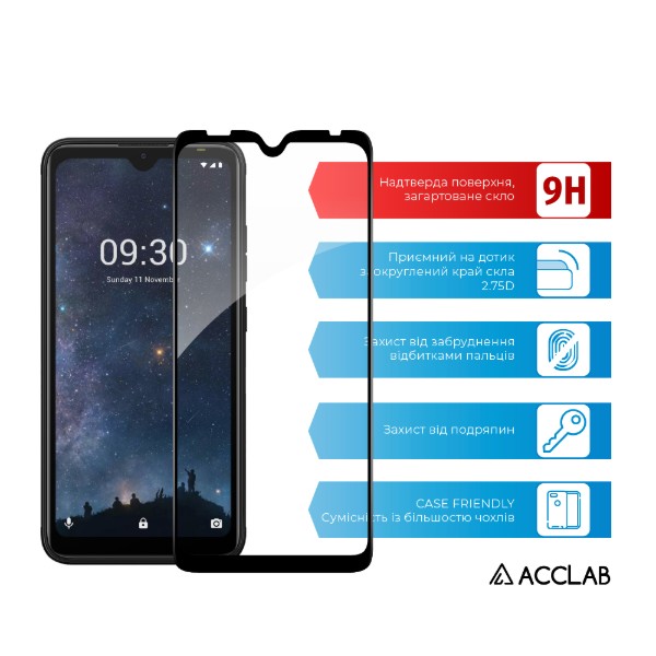 Фото - Захисне скло для смартфону ACCLAB Full Glue for Tecno Pop 5 Black (1283126515491)