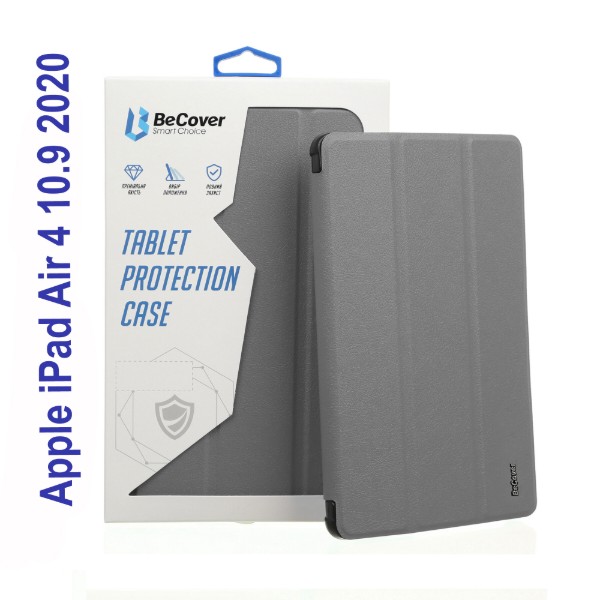 Фото - Чохол для планшету BeCover Soft Edge з кріпленням Apple Pencil for Apple iPad Air 4 10.9 2020/2021 Gray (706820)