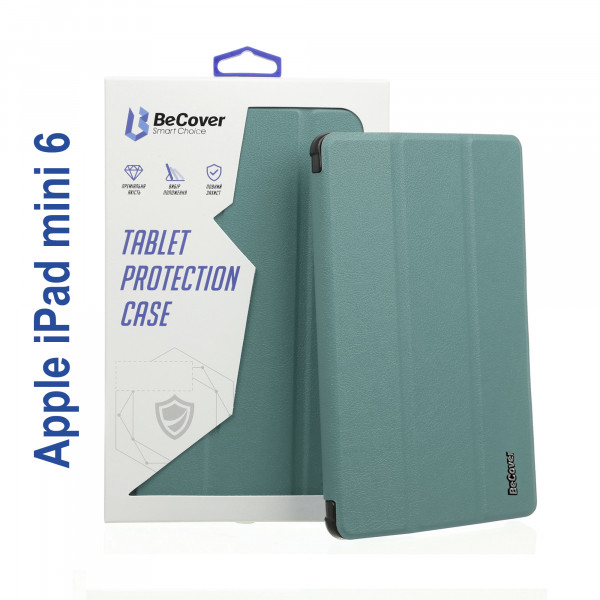 Фото - Чохол для планшету BeCover Soft Edge з кріпленням Apple Pencil for Apple iPad mini 6 2021 Dark Green (706804)