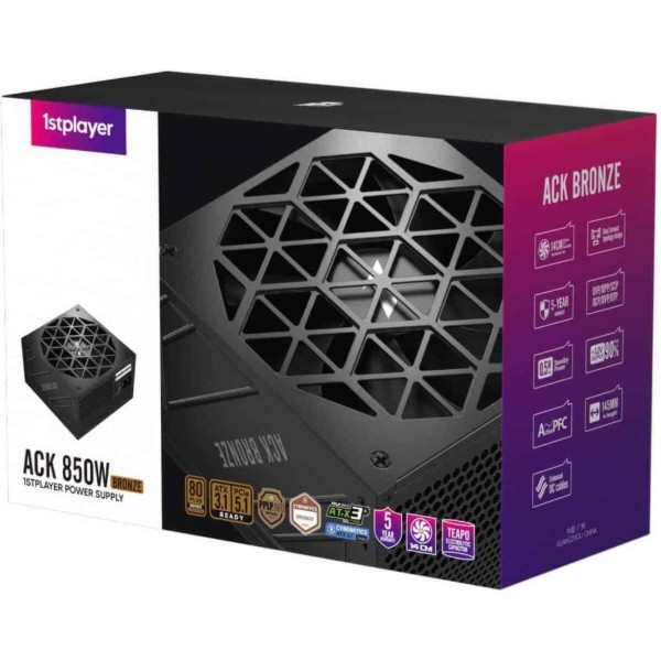 Фото - Блок живлення для ПК 1stPlayer HA-850AA2 850W (ACK-BRZ-850-BK-EU)