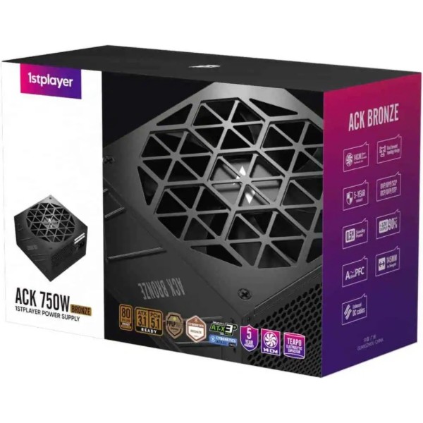 Фото - Блок живлення для ПК 1stPlayer HA-750AA2 750W (ACK-BRZ-750-BK-EU)
