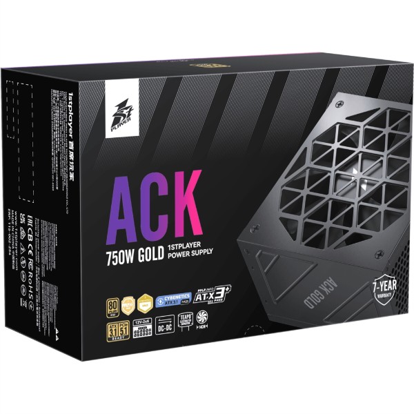 Фото - Блок питания для ПК 1stPlayer HA-750BA2 750W (ACK-GLD-750-BK-EU)