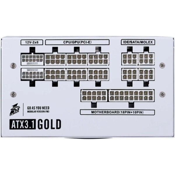 Фото - Блок питания для ПК 1stPlayer HA-1000BA4 1000W White (NGDP-GLD-1000-WH-EU)