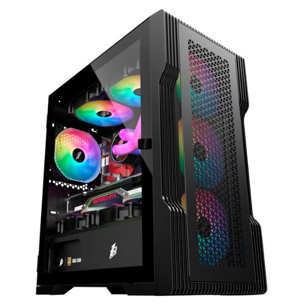 Фото - Корпус 1stPlayer T3-4F1-BK Black без БЖ