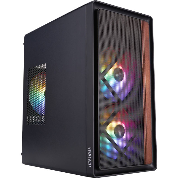 Фото - Корпус 1stPlayer WD1-BK-3F1 Black