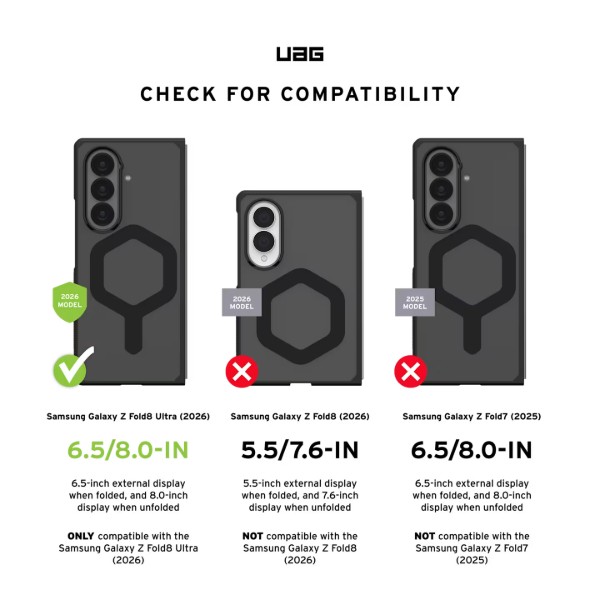 Фото - Чохол для смартфону UAG for Samsung Galaxy Z Fold 8 Ultra Mouve with Magnet Ash (214560113131)