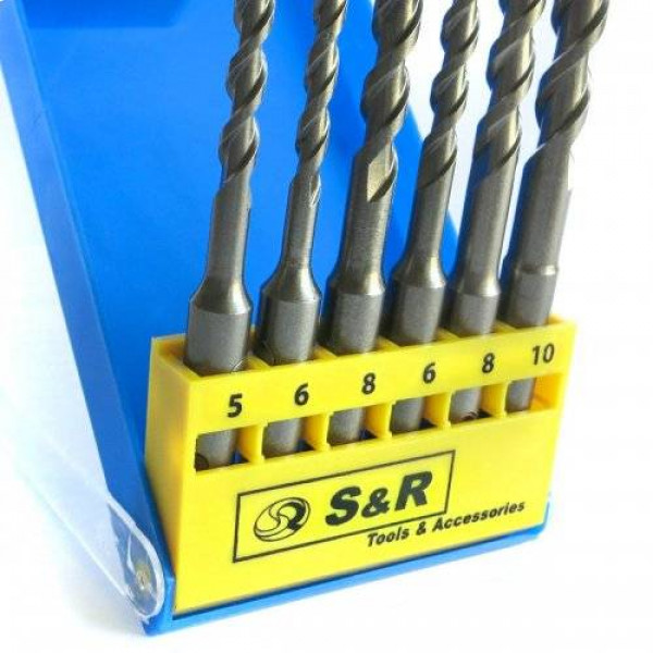 Фото - Набір бурів S&R Meister sds-plus 6 шт. (210240006)