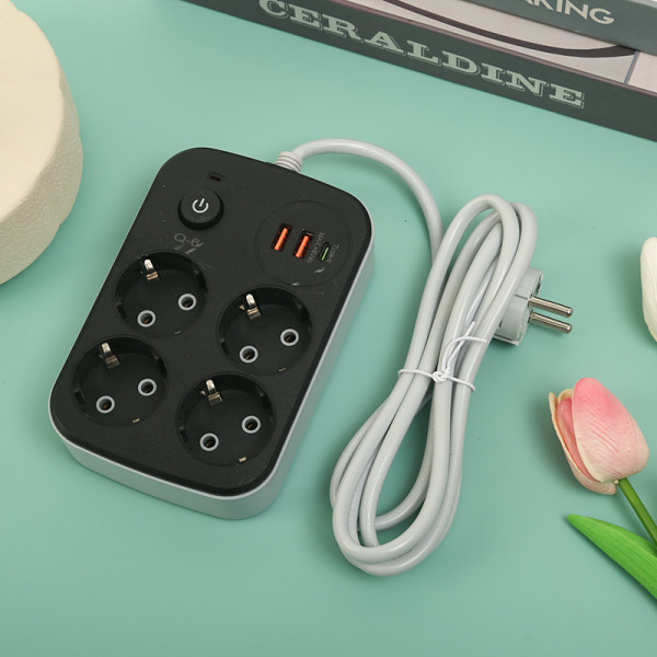 Фото - Мережевий фільтр XOKO SP-4-2-1 2 м 4 розетки 3 USB Black (XK-SP-4-2-1-BK)