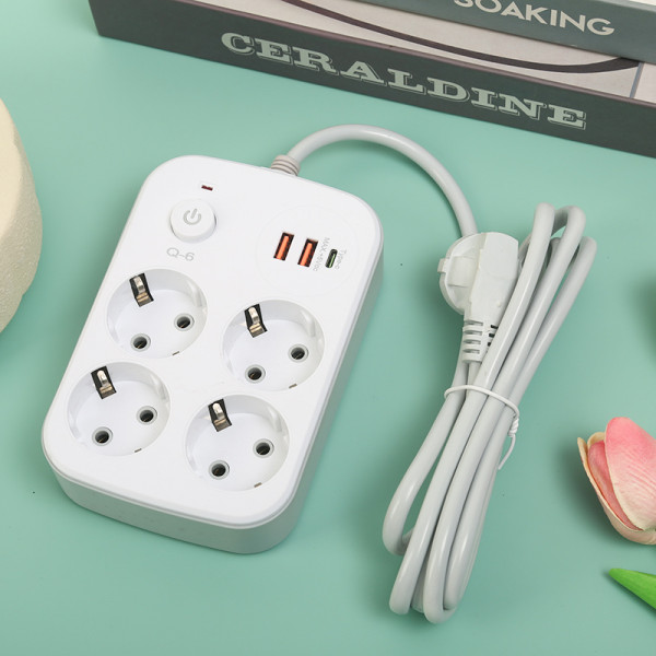 Фото - Мережевий фільтр XOKO SP-4-2-1 2 м 4 розетки 3 USB White (XK-SP-4-2-1-WH)