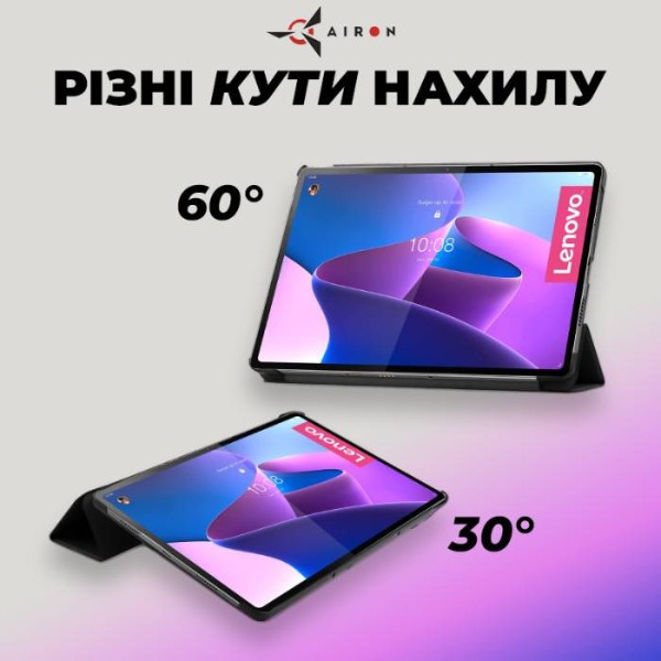 Фото - Чехол для планшета AIRON Premium for Lenovo Tab P12 Pro с защитной пленкой и салфеткой Black (4822352781108)