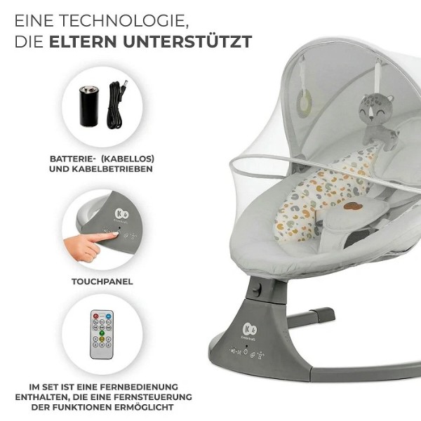 Фото - Кресло-качалка Kinderkraft Lumi 2 Light Grey (KBLUMI02LGR0000)