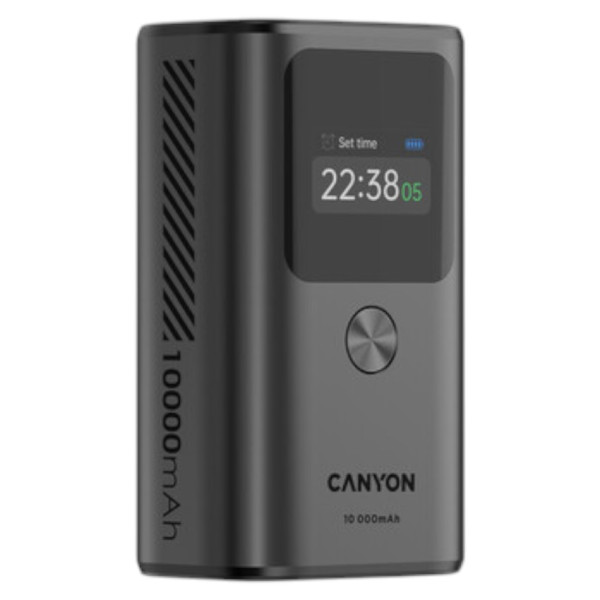Фото - Батарея мобільна Canyon OnPower 130 TFT 10000 mAh PD30W Dark Grey (CNS-CPB130DG)