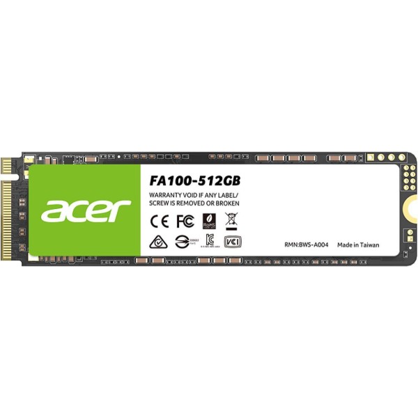 Фото - SSD-накопитель внутренний Acer SSD 512GB FA100 M.2 2280 NVMe 1.4 PCIe Gen 3x4 3D NAND (BL.9BWWA.119)