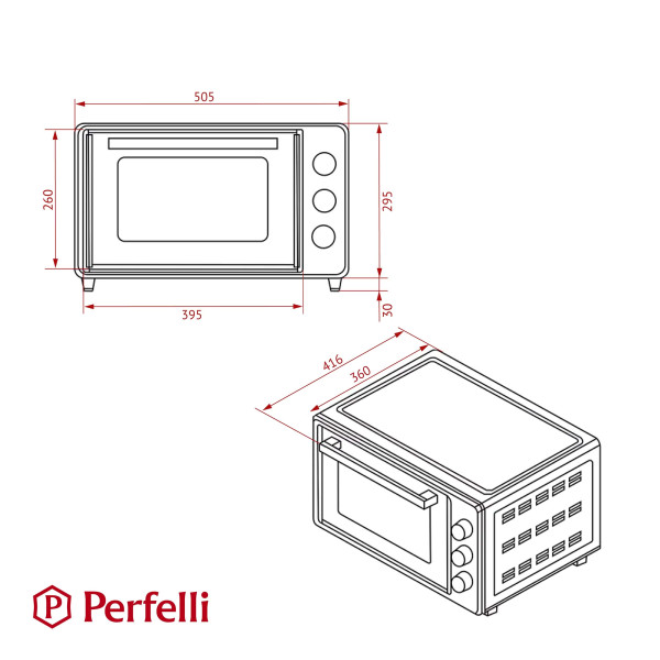 Фото - Печь электрическая Perfelli CLASSIC 37 GREY