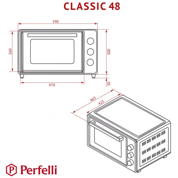Фото - Піч електрична Perfelli CLASSIC 48 IVORY