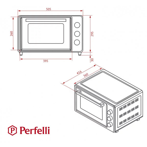 Фото - Печь электрическая Perfelli CLASSIC 37 BLACK