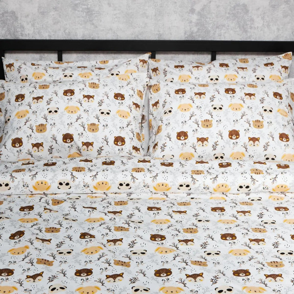 Фото - Комплект постільної білизни Moon&Star Бязь Gold Люкс «Jungle Joy» King Size 220x240 нав. 2х50х70 (MS-820006406)