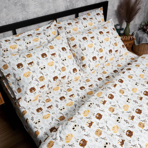 Фото - Комплект постільної білизни Moon&Star Бязь Gold Люкс «Jungle Joy» 200х220 нав. 2х70х70 (MS-820006417)