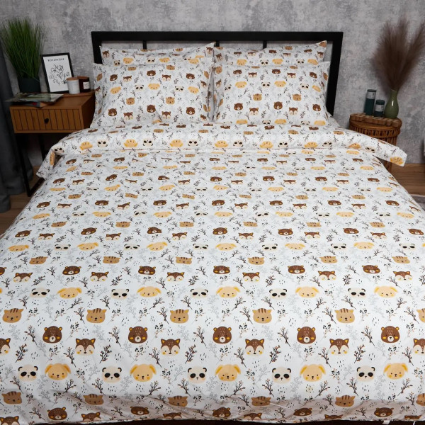 Фото - Комплект постільної білизни Moon&Star Бязь Gold Люкс «Jungle Joy» King Size 220x240 нав. 4х50х70 (MS-820006408)