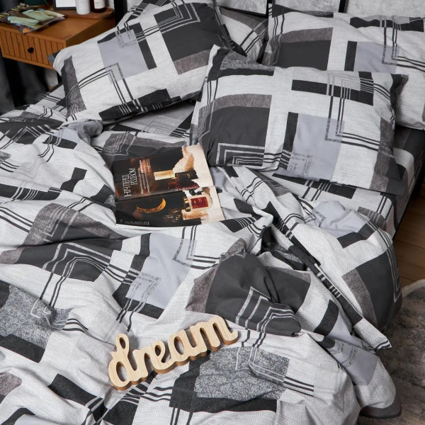 Фото - Комплект постільної білизни Moon&Star Бязь Gold Люкс «Modern Vision» King Size 220x240 нав. 2х50х70 (MS-820006511)